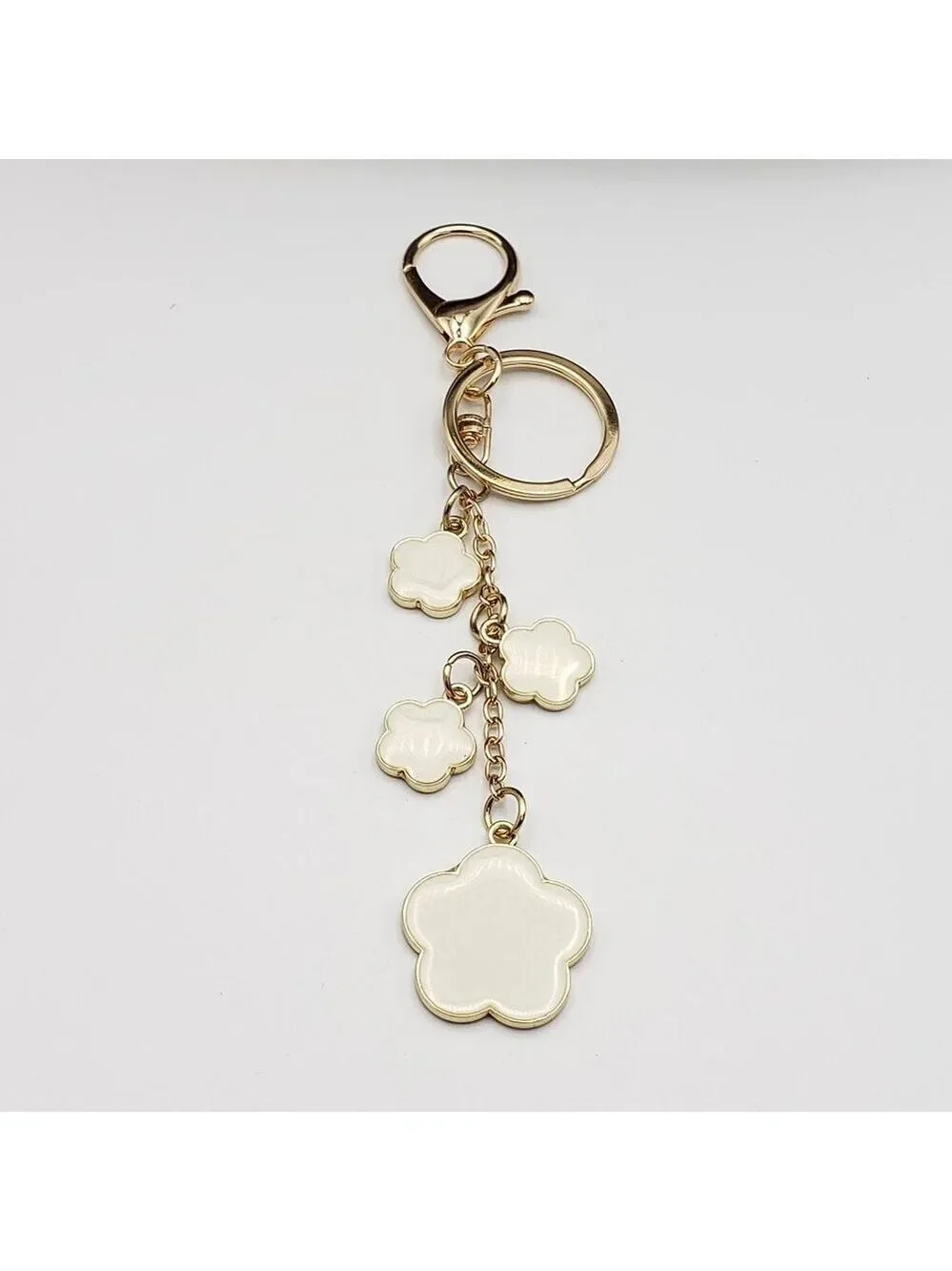 Authentic Louis Vuitton Lock & Key with Unbranded Flower Charm, Keychain
